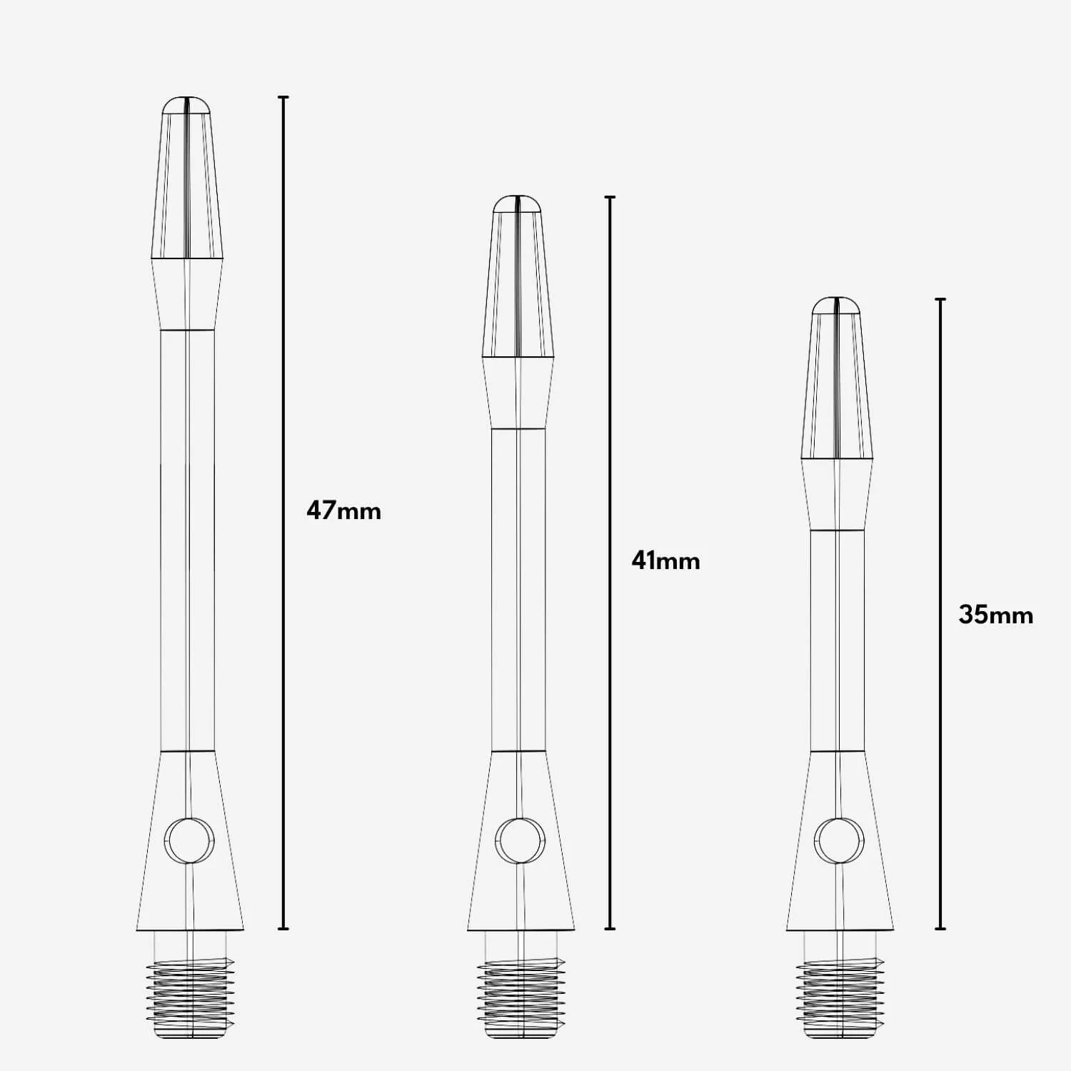 Aluminium Dart Schäfte Geringt (3 Sets) - Image 16